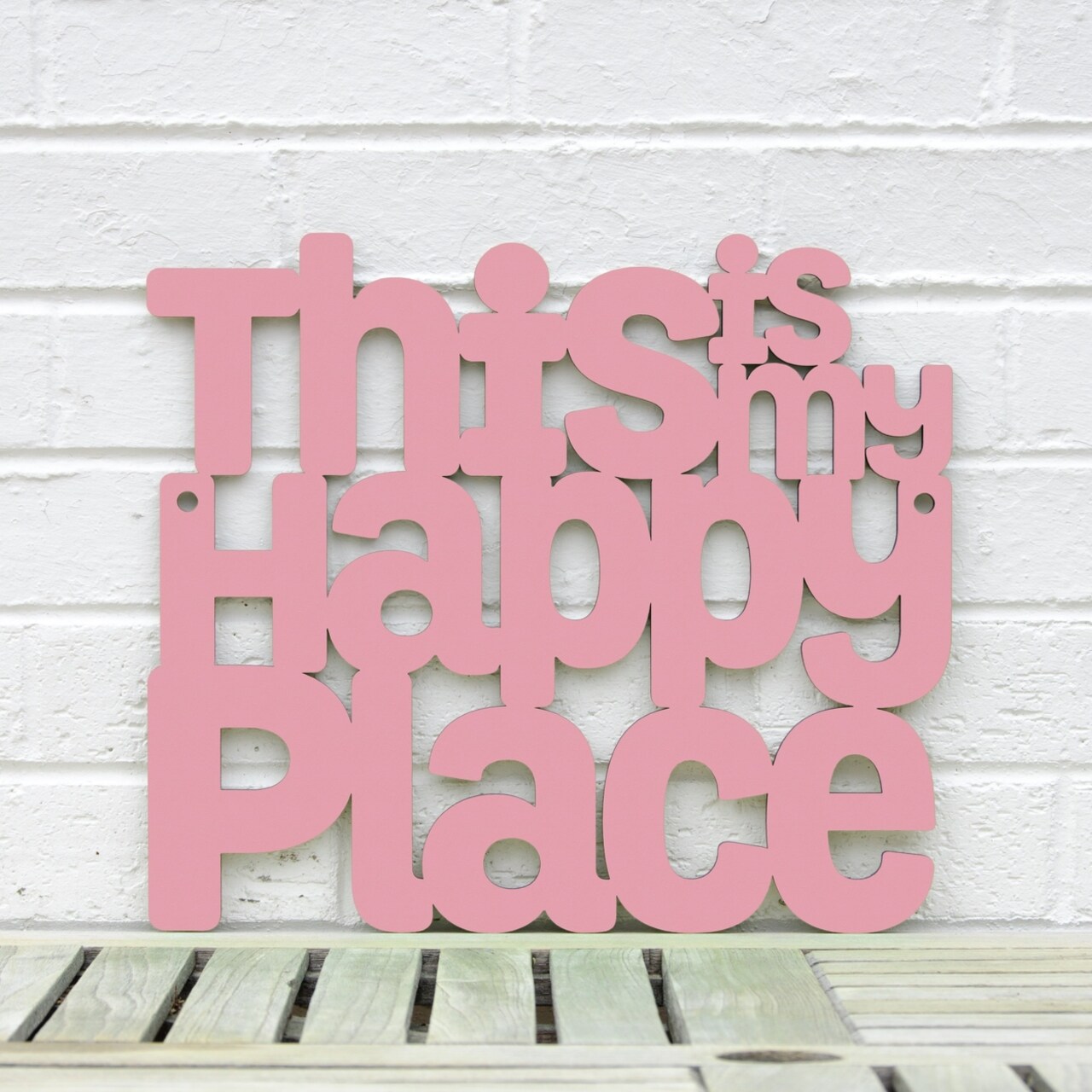 Spunky Fluff This Is My Happy Place Laser Cut Wood Wall Decor